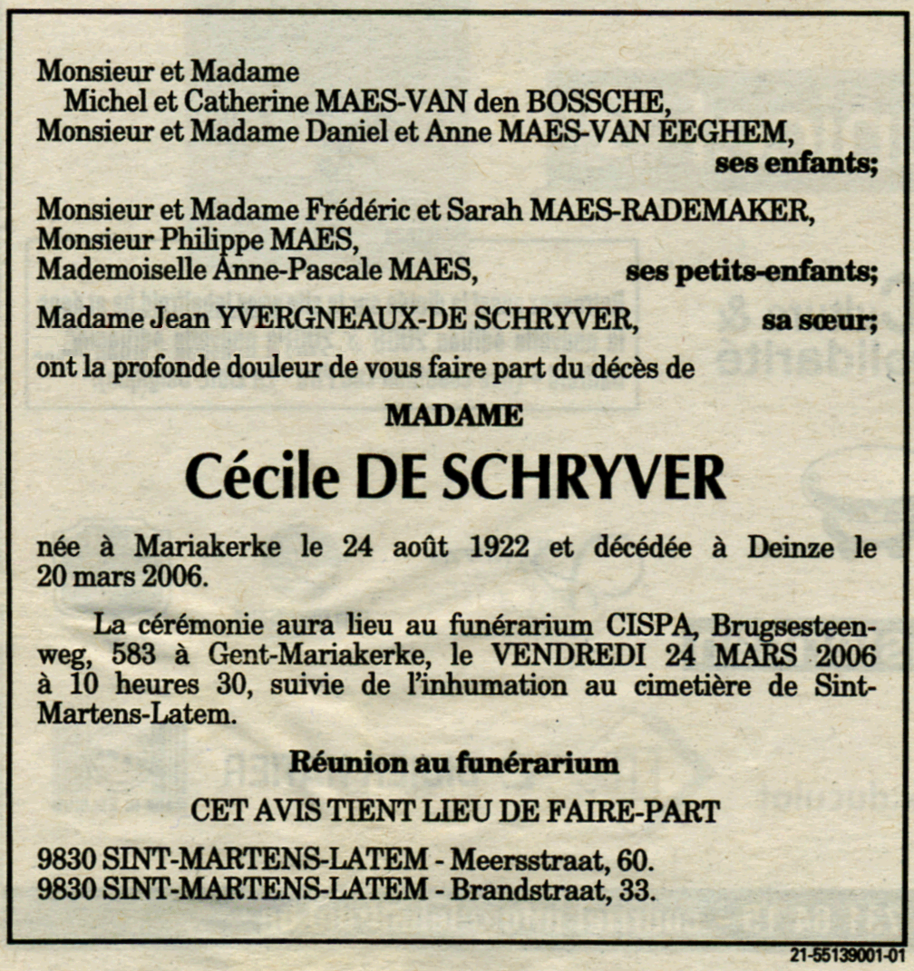 Cécile De Schryver